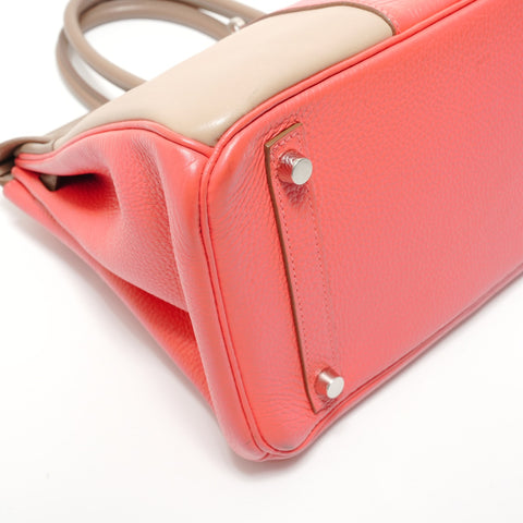 HERMES Birkin 30 Casaq Handbag pink WS28329