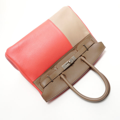 HERMES Birkin 30 Casaq Handbag pink WS28329