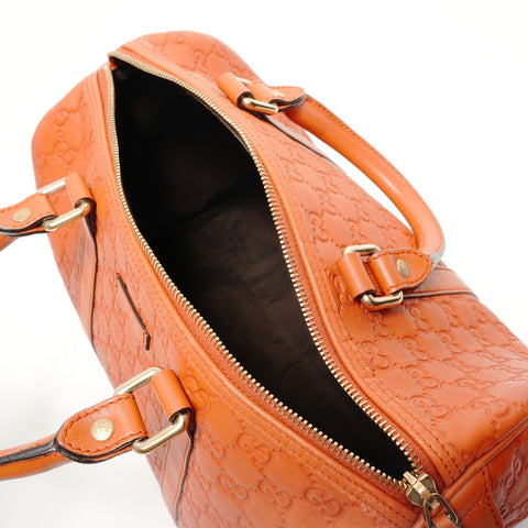 GUCCI Guccissima Joy Boston Bag Handbag Orange WS28330