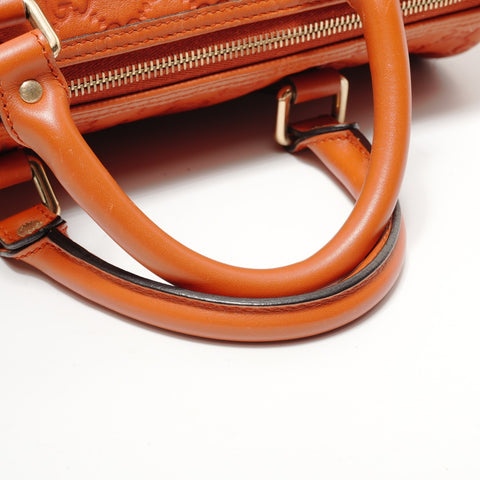GUCCI Guccissima Joy Boston Bag Handbag Orange WS28330