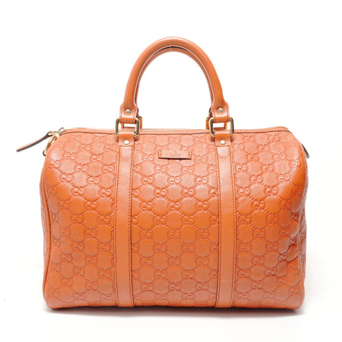 GUCCI Guccissima Joy Boston Bag Handbag Orange WS28330
