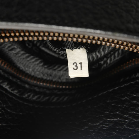 PRADA one belt logo Metal Shoulder Bag black WS28332