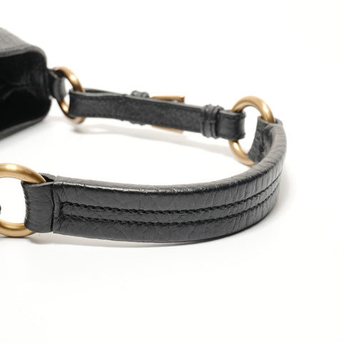 PRADA one belt logo Metal Shoulder Bag black WS28332