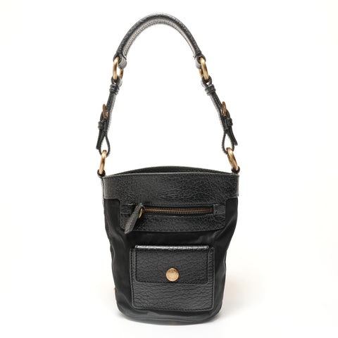 PRADA one belt logo Metal Shoulder Bag black WS28332