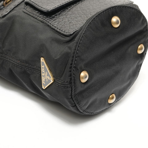 PRADA one belt logo Metal Shoulder Bag black WS28332
