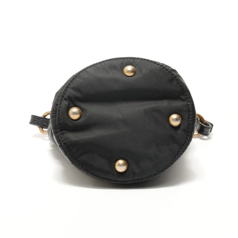 PRADA one belt logo Metal Shoulder Bag black WS28332