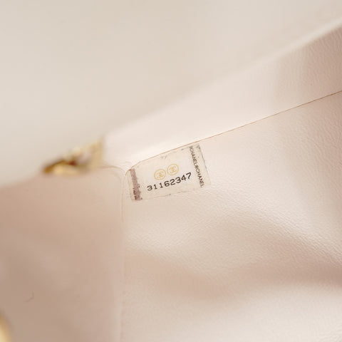 CHANEL Item No. 31 Matelass Caviar Skin Chain Shoulder Bag white WS28333