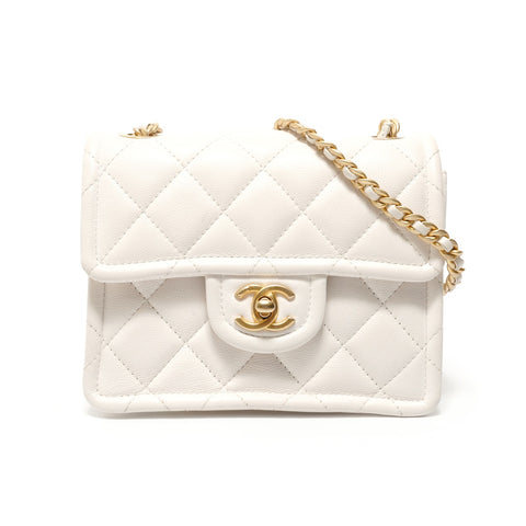 CHANEL Item No. 31 Matelass Caviar Skin Chain Shoulder Bag white WS28333