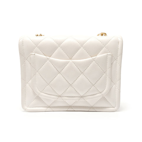 CHANEL Item No. 31 Matelass Caviar Skin Chain Shoulder Bag white WS28333