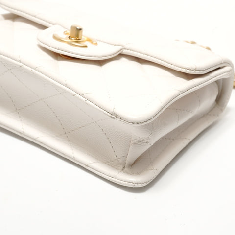 CHANEL Item No. 31 Matelass Caviar Skin Chain Shoulder Bag white WS28333