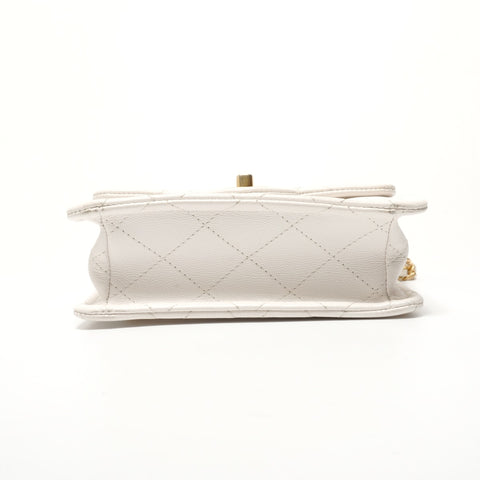 CHANEL Item No. 31 Matelass Caviar Skin Chain Shoulder Bag white WS28333