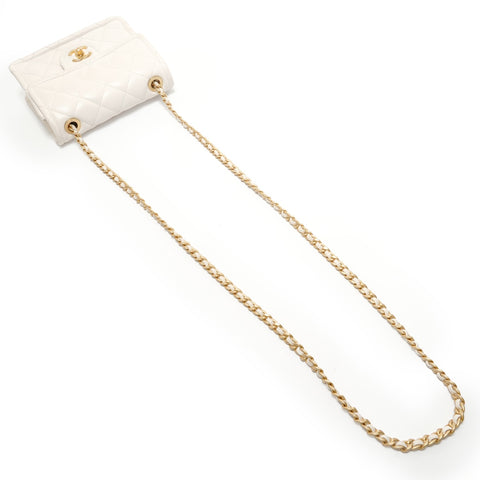 CHANEL Item No. 31 Matelass Caviar Skin Chain Shoulder Bag white WS28333