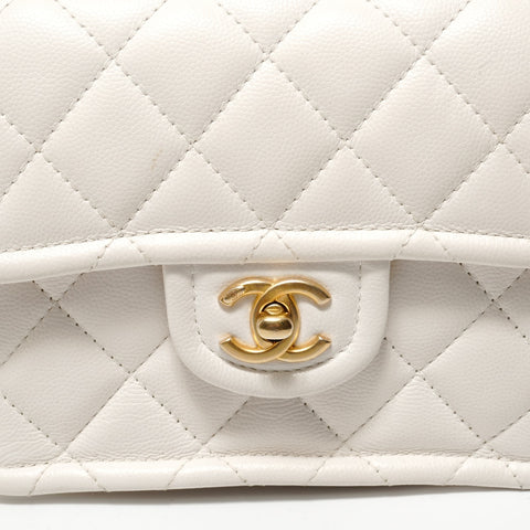 CHANEL Item No. 31 Matelass Caviar Skin Chain Shoulder Bag white WS28333
