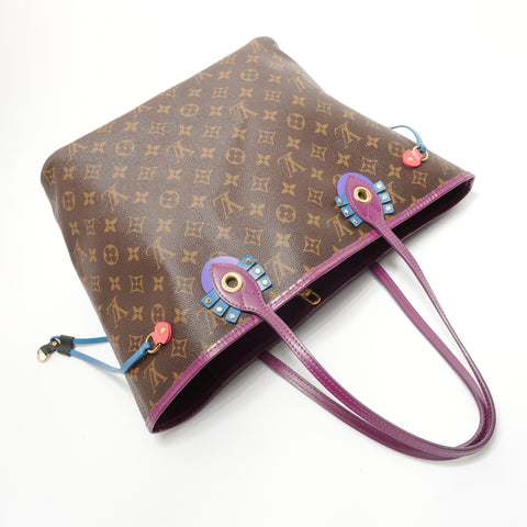 LOUIS VUITTON Monogram Neverfull MM Tote Bag Brown WS28334