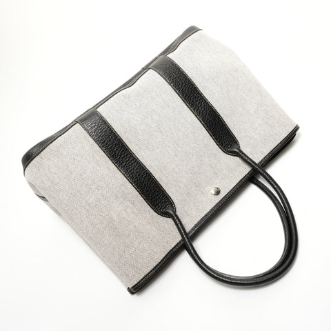 HERMES Garden Party PM Toile H Handbag gray WS28339