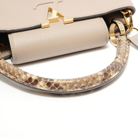 LOUIS VUITTON Capucines MM Python 2-way Handbag beige WS28340