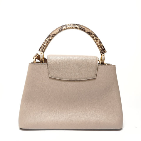 LOUIS VUITTON Capucines MM Python 2-way Handbag beige WS28340