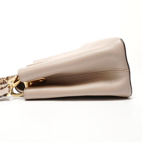 LOUIS VUITTON Capucines MM Python 2-way Handbag beige WS28340
