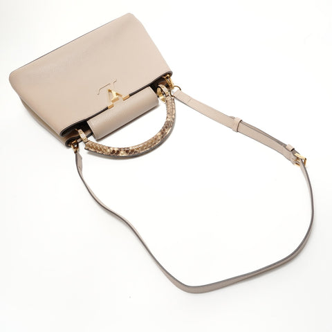 LOUIS VUITTON Capucines MM Python 2-way Handbag beige WS28340