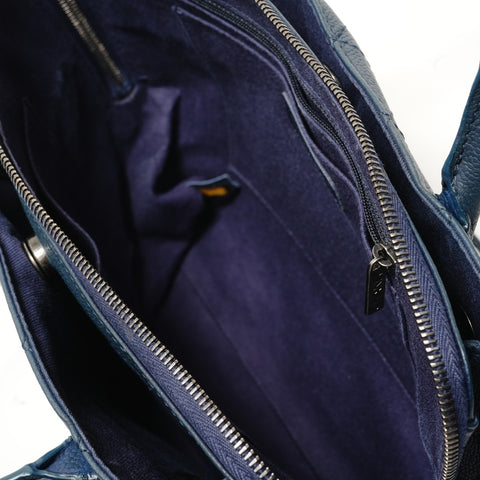 CHANEL Item No. 21, 2015-2016, Caviar Skin, Gunmetal, 2-Way Shoulder Bag blue WS28341