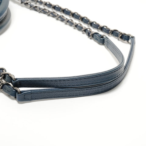 CHANEL Item No. 21, 2015-2016, Caviar Skin, Gunmetal, 2-Way Shoulder Bag blue WS28341