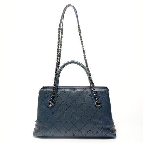 CHANEL Item No. 21, 2015-2016, Caviar Skin, Gunmetal, 2-Way Shoulder Bag blue WS28341