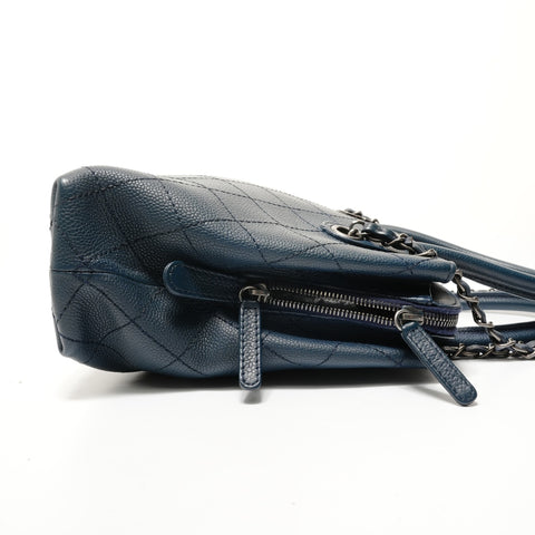 CHANEL Item No. 21, 2015-2016, Caviar Skin, Gunmetal, 2-Way Shoulder Bag blue WS28341