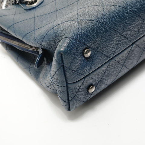 CHANEL Item No. 21, 2015-2016, Caviar Skin, Gunmetal, 2-Way Shoulder Bag blue WS28341