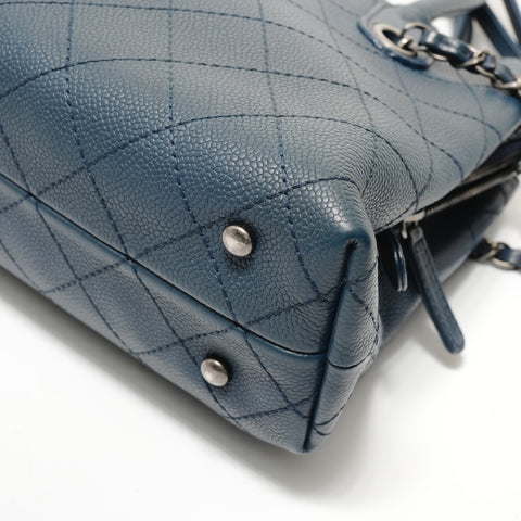 CHANEL Item No. 21, 2015-2016, Caviar Skin, Gunmetal, 2-Way Shoulder Bag blue WS28341