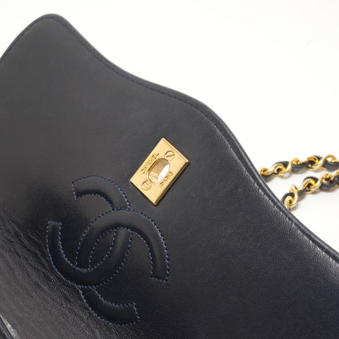 CHANEL Lambskin Matelass bag with pouch Shoulder Bag Navy WS28347