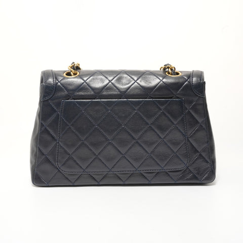 CHANEL Lambskin Matelass bag with pouch Shoulder Bag Navy WS28347