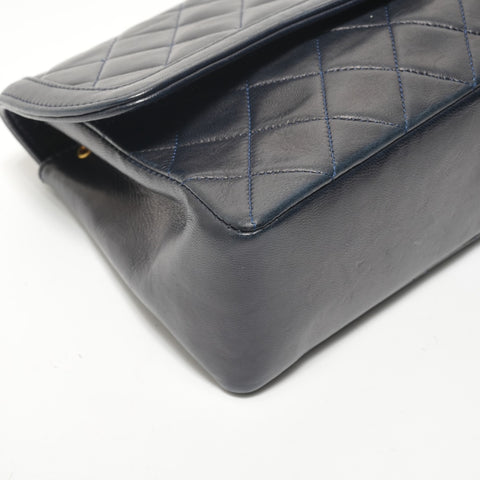CHANEL Lambskin Matelass bag with pouch Shoulder Bag Navy WS28347