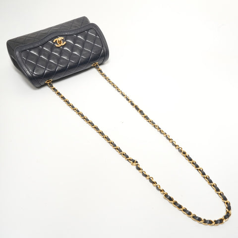 CHANEL Lambskin Matelass bag with pouch Shoulder Bag Navy WS28347