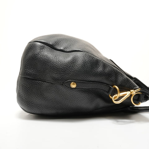 PRADA Vitello Leather Shoulder Bag black WS28348