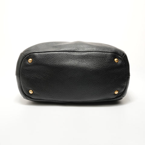 PRADA Vitello Leather Shoulder Bag black WS28348