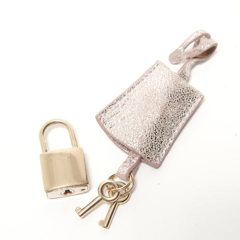 FENDI Zucchino Mini Boston Bag Silver Glitter Handbag pink WS28350