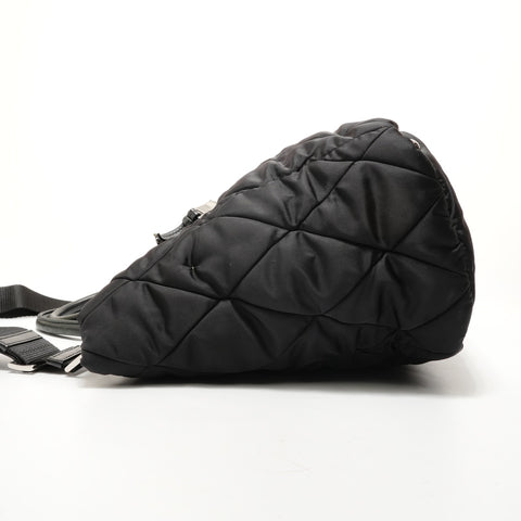 PRADA Triangle Logo New Test Bomber 2WAY Shoulder Bag black WS28354