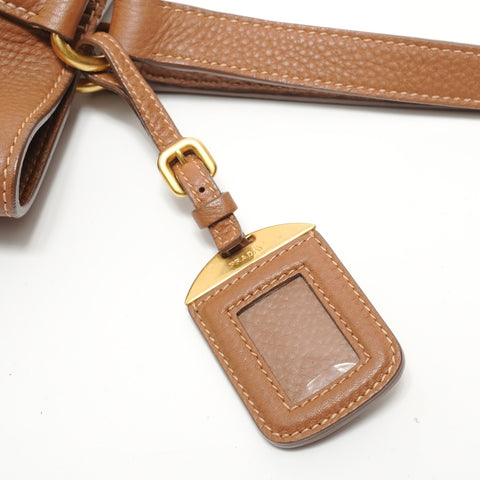 PRADA leather Shoulder Bag Brown WS28355