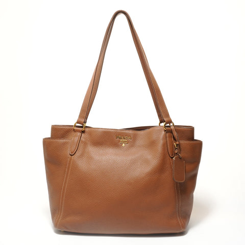 PRADA leather Shoulder Bag Brown WS28355