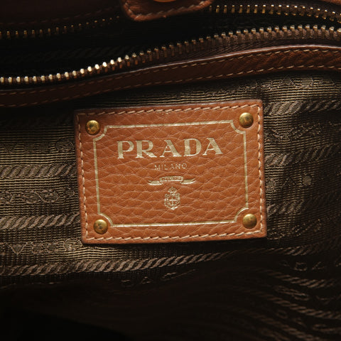 PRADA leather Shoulder Bag Brown WS28355