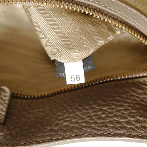 PRADA Leather 2WAY Shoulder Bag gray WS28356