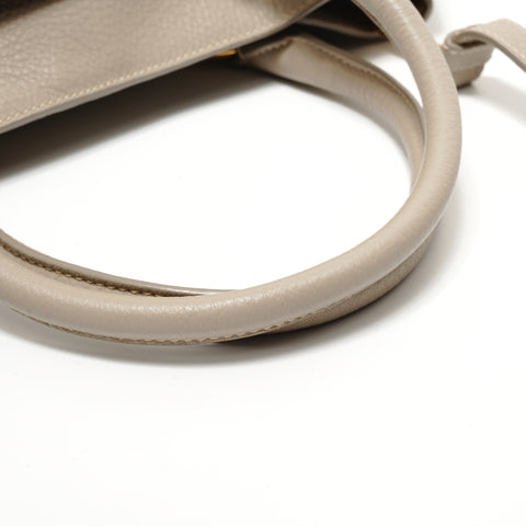 PRADA Leather 2WAY Shoulder Bag gray WS28356