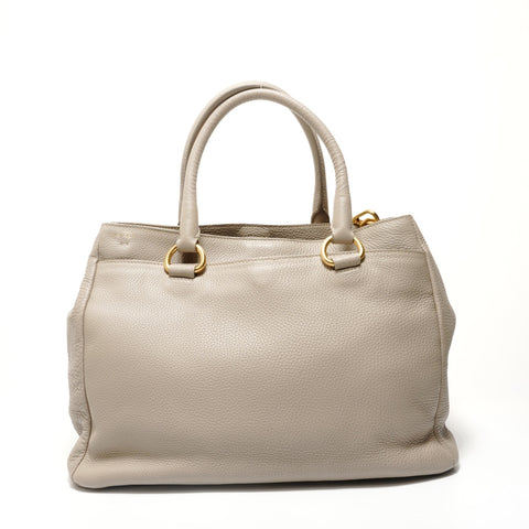 PRADA Leather 2WAY Shoulder Bag gray WS28356