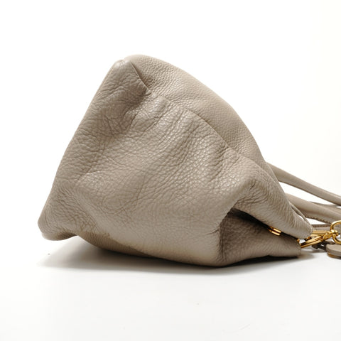 PRADA Leather 2WAY Shoulder Bag gray WS28356