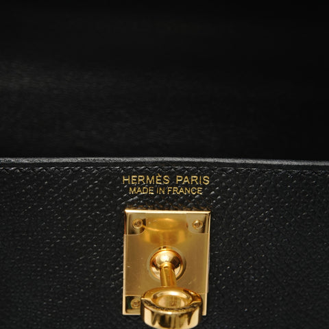 HERMES B stamp, 2023 Mini Kelly Epsom Handbag black WS28357