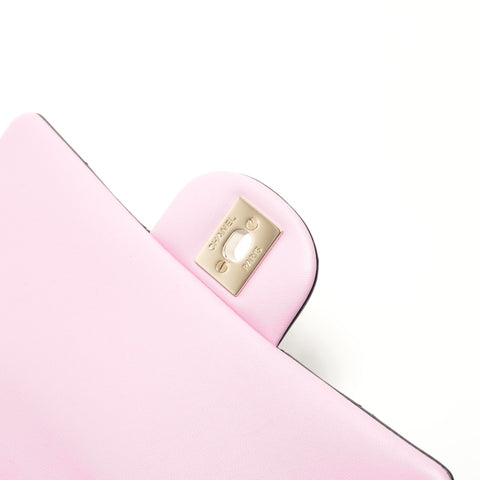 CHANEL Matelass Top Handle Mini Classic 2-way Pink Shoulder Bag black WS28358
