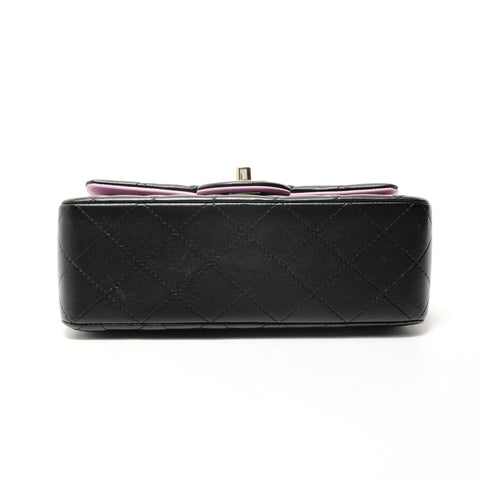 CHANEL Matelass Top Handle Mini Classic 2-way Pink Shoulder Bag black WS28358