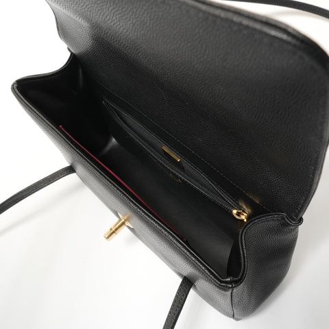 CHANEL 2026 Stainless Steel Small Flap Shoulder Bag black WS28359
