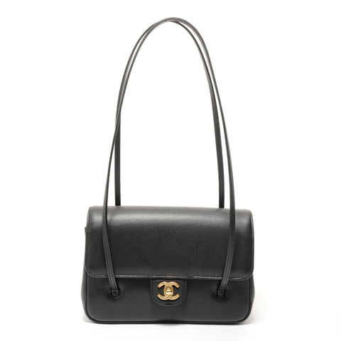 CHANEL 2026 Stainless Steel Small Flap Shoulder Bag black WS28359