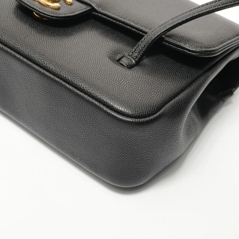 CHANEL 2026 Stainless Steel Small Flap Shoulder Bag black WS28359